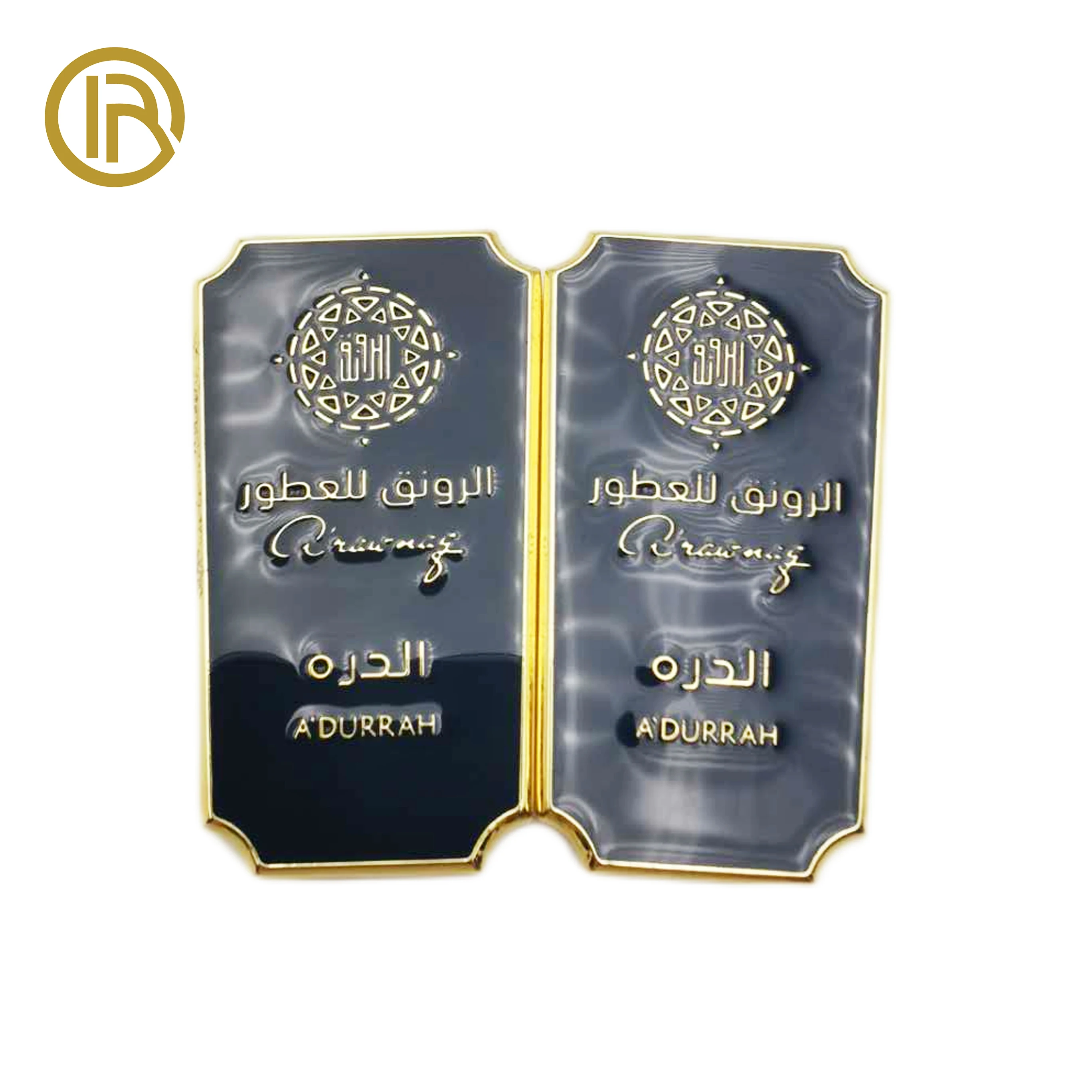 Factory direct sale custom zamac metal brands logo labels 3d embossed zinc alloy metal labels for wine bottle