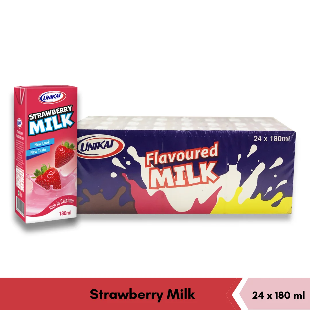 UHT STRAWBERRY MILK 180ML Great Taste Premium quality Dairy Products Made In UAE For Wholesale