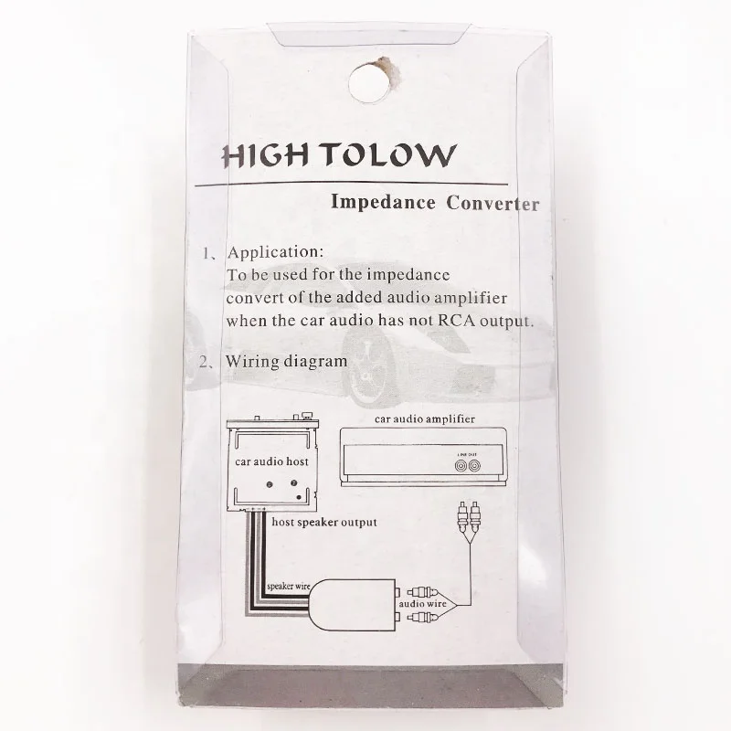 Auto Car Radio Converters Speaker High To Low Car Amplifier 12V RCA Line Use for Android DVD Car Audio Impedance Converter