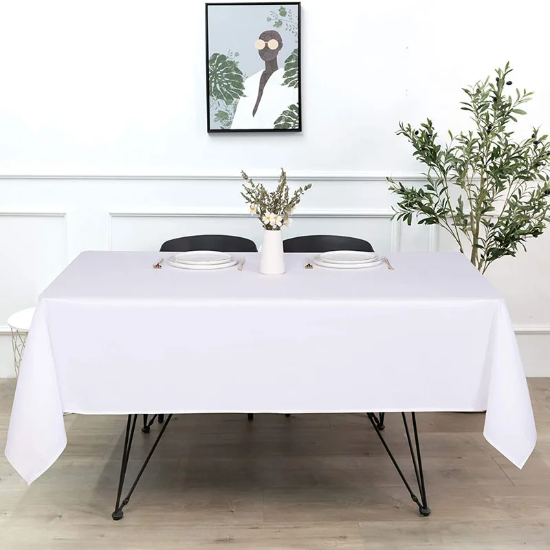 Rectangle Tablecloth Wrinkle Resistant Washable Polyester Table Cloth, Decorative Fabric Table Cover