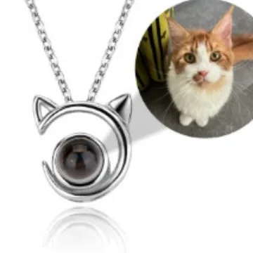 Dropshipping 100 Languages I Love You Photo Projection Custom Necklace Pendant UK Projection Necklace