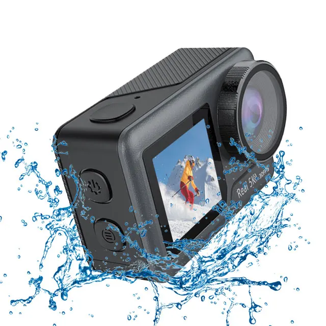 2023 Ambarella IMX577 Interpolated 8K EIS HDR Real 4k 60fps Body Waterproof Dual Screen Action Camera