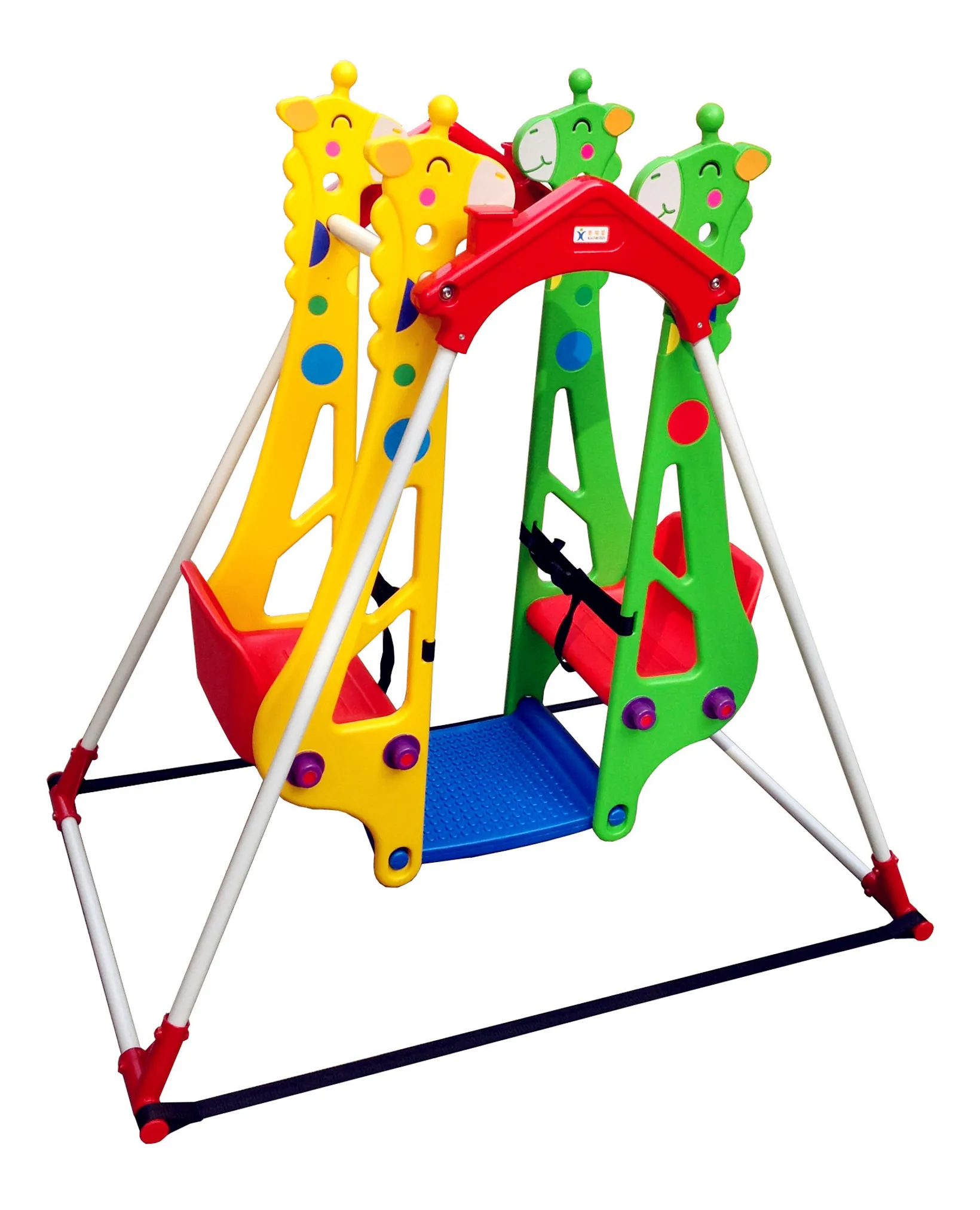 2020 г., популярный товар, китайские двухместные пластиковые детские качели для внутреннего дворика