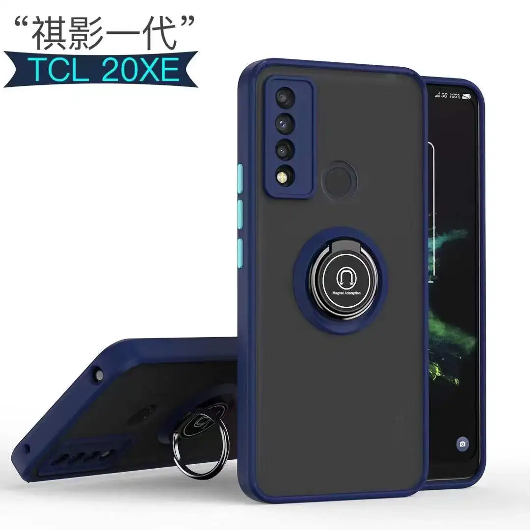 Car Mount Metal Kickstand Shockproof Combo Color wholesale mobile Bulk Silicon Phone Case For Tcl 20 Xe Revvl 6 pro 5g