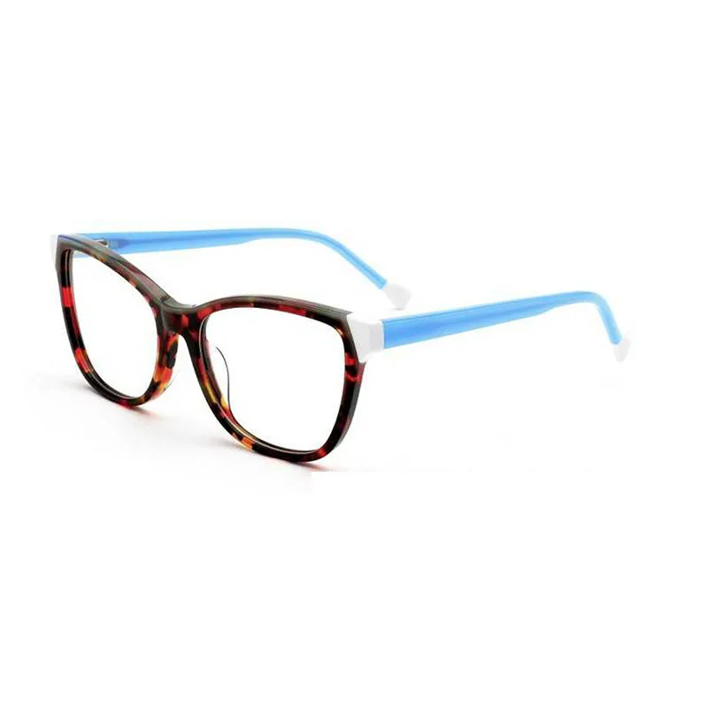Multicolor composite acetate glasses cat-eye high-end optical frame ladies full frame South American flat cat eye glasses frame