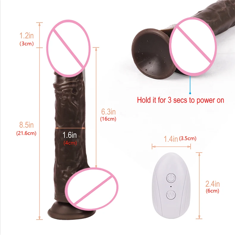 Best Selling Black Female Sex Dildo New Electric Telescopic Vibrating Big Penis for Women Made of Liquid Silicone