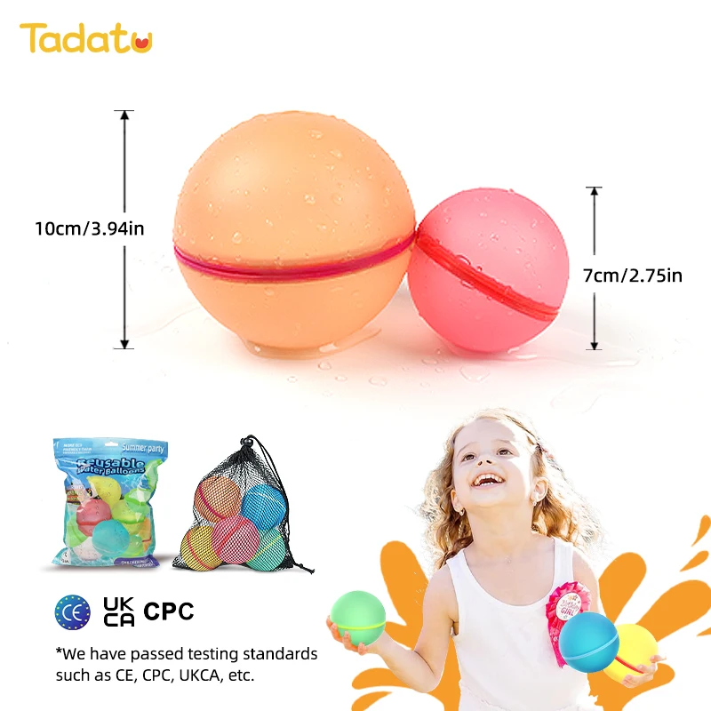 Summer Pool Toy Magnetic Water Bomb Silicone Refillable Water Balloons Reusable Water Ballons for Kids