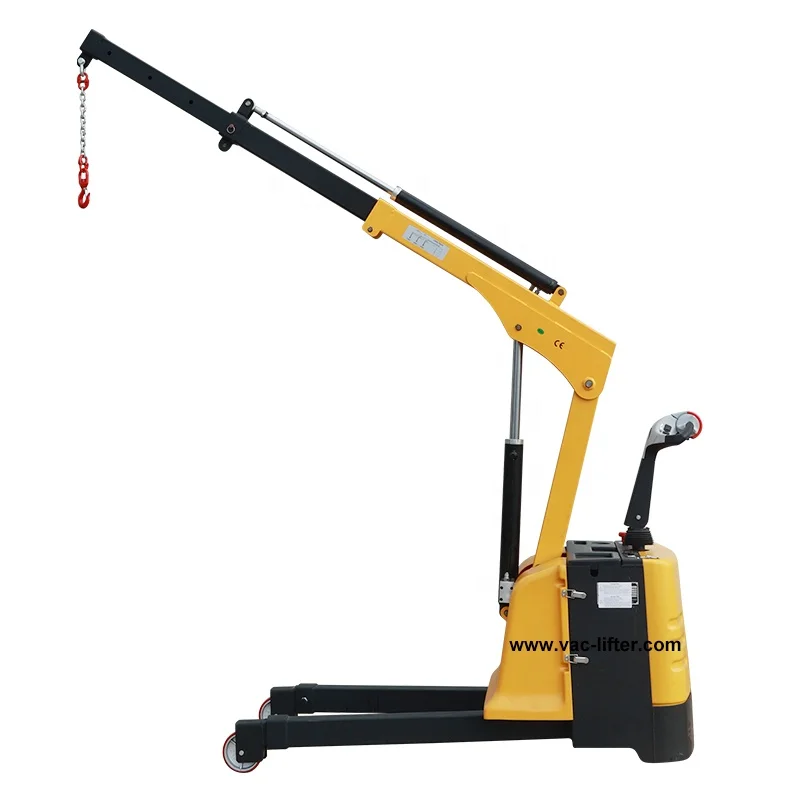 Full Electric  Power 700-1200kg Telescopic Boom Lift Hydraulic Mini Floor Crane