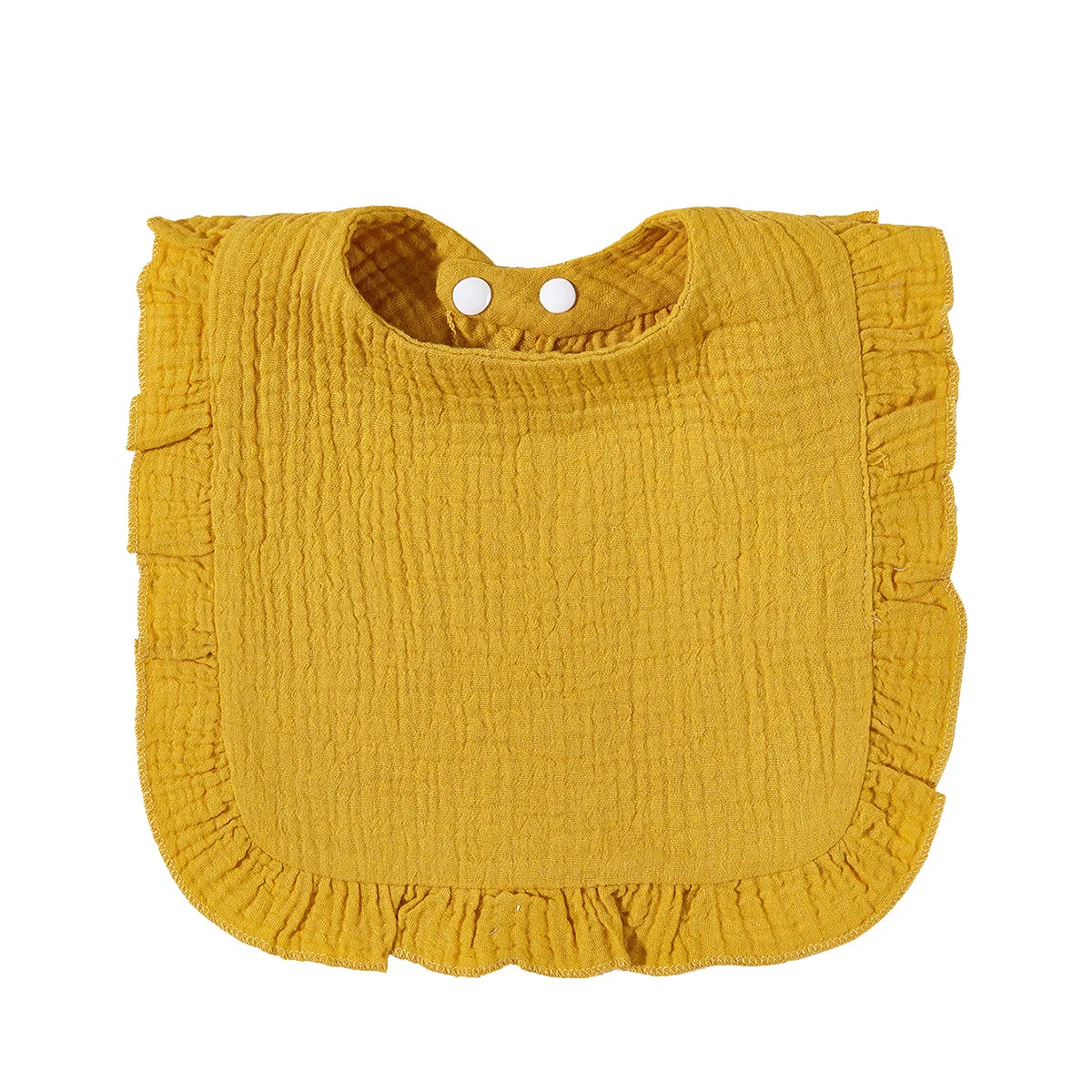 Muslin Baby Bibs Ruffled  Bandana Drool Bibs Cotton for Unisex Boys Girls Solid Colors Set for Teething and Drooling