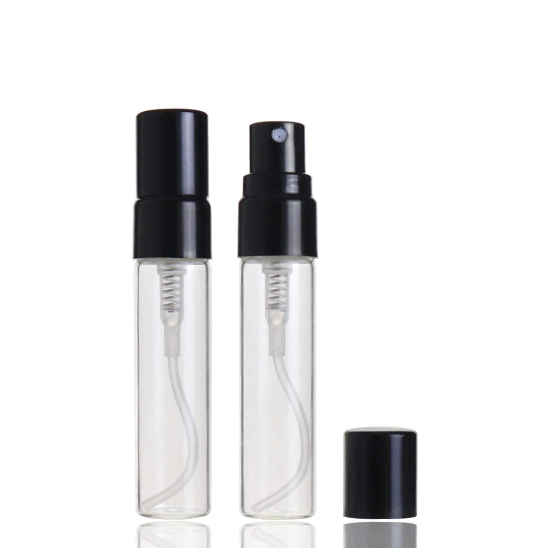 Wholesale 2ml 3ml 5ml 10ml Small Empty Spray Refillable Parfum Tester Travel Slim Glass Sample Perfume Bottle