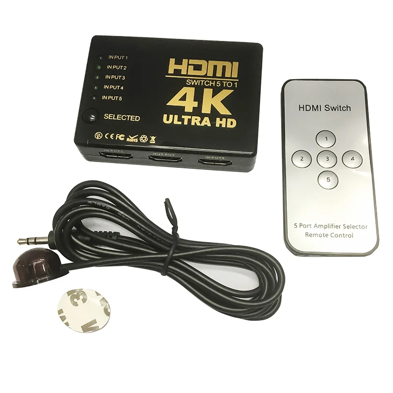 HDMI-переключатель 4K 60 Гц переключатель HDMI 5 портов автоматический 1 Salida Soporta для PS4 Xbox