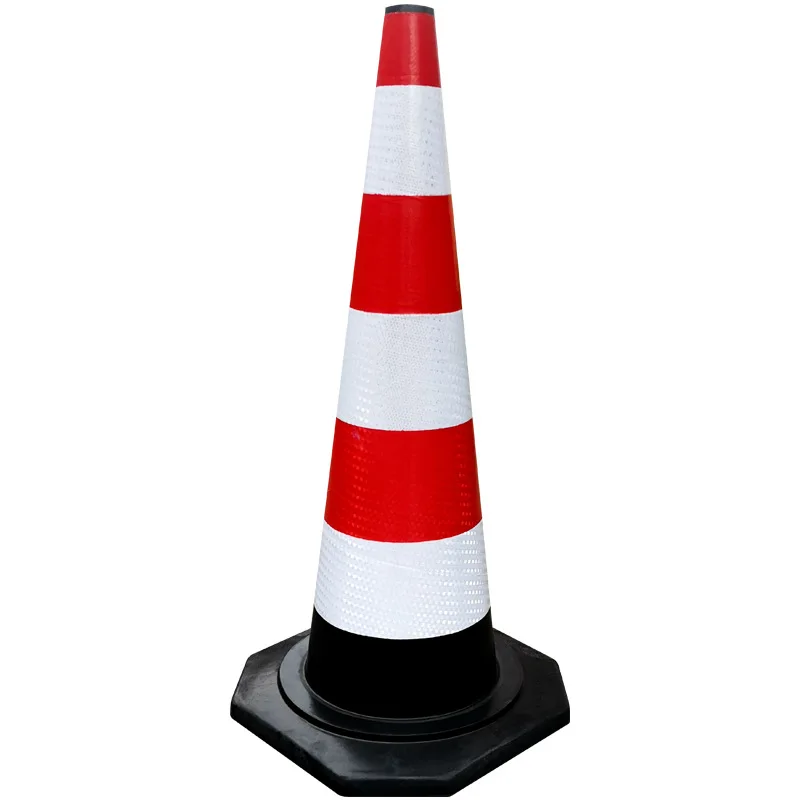 new design rubber traffic cone 9 sizes weight with different price reflect light traffic safety cones road construction warning
