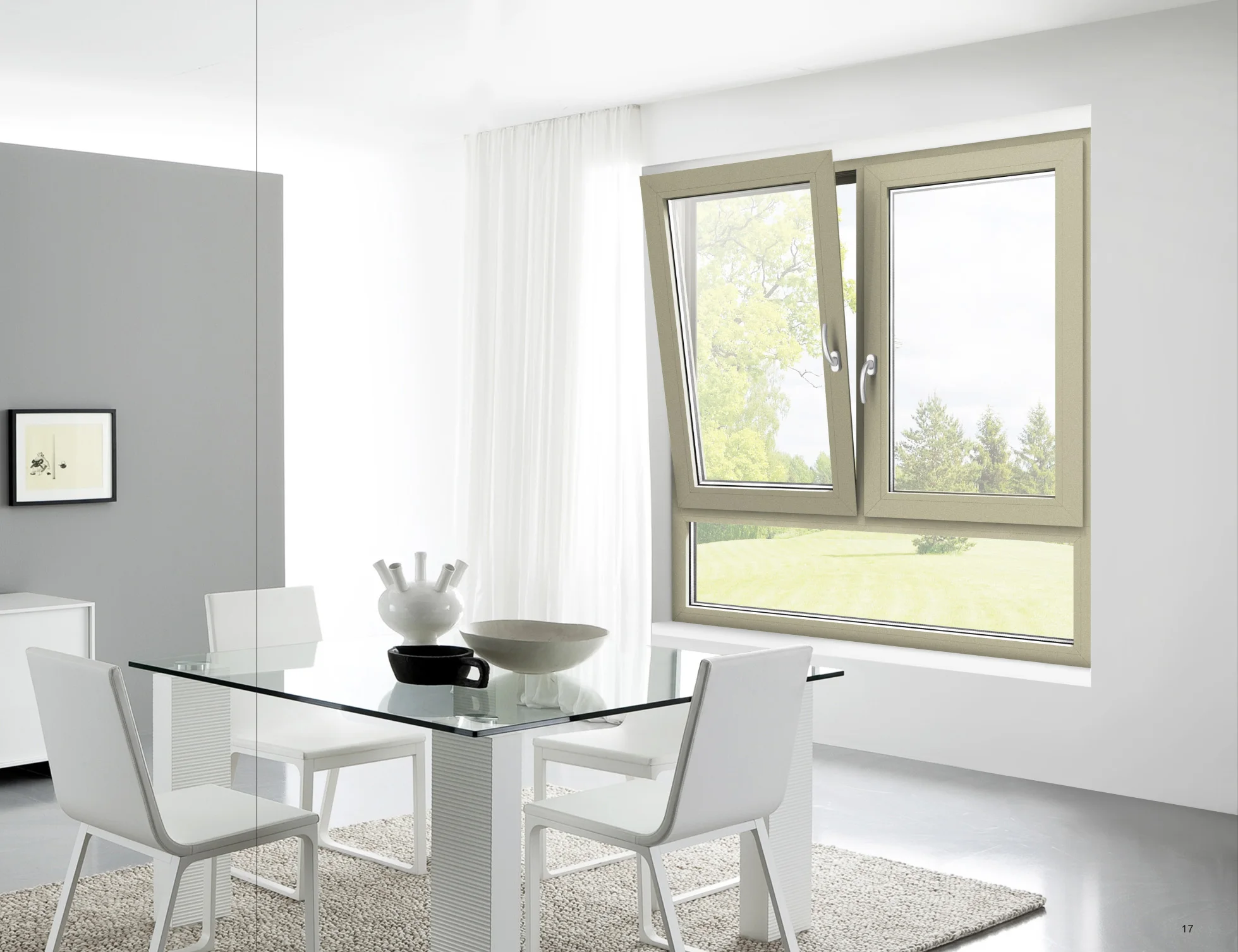 
65Series Used Aluminum Tilt and Turn Window Insulating Common Windows 
