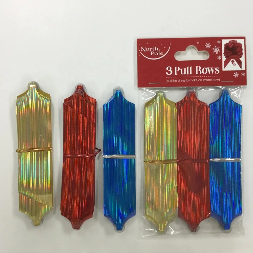 pp holographic pull bow for gift packing