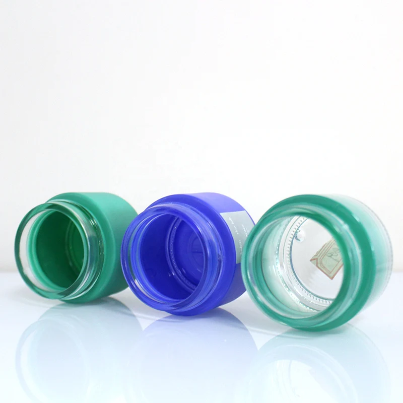 Wholesale Factory Price 30ml 50g 2oz 4oz 8oz Clear Amber Frosted Luxury Face Glass Cream Cosmetic Jar and Containers for Packagi
