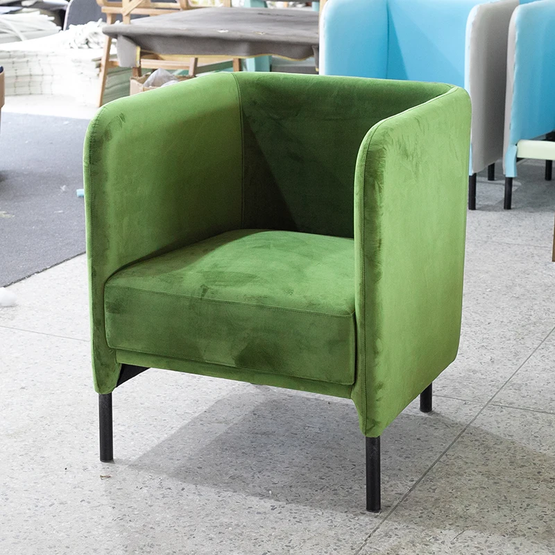 Hendry Nordic Design Velvet High Quality Living Room Sofas with cushion Armchair Flannelette Green Accent Chair Leisure Chair
