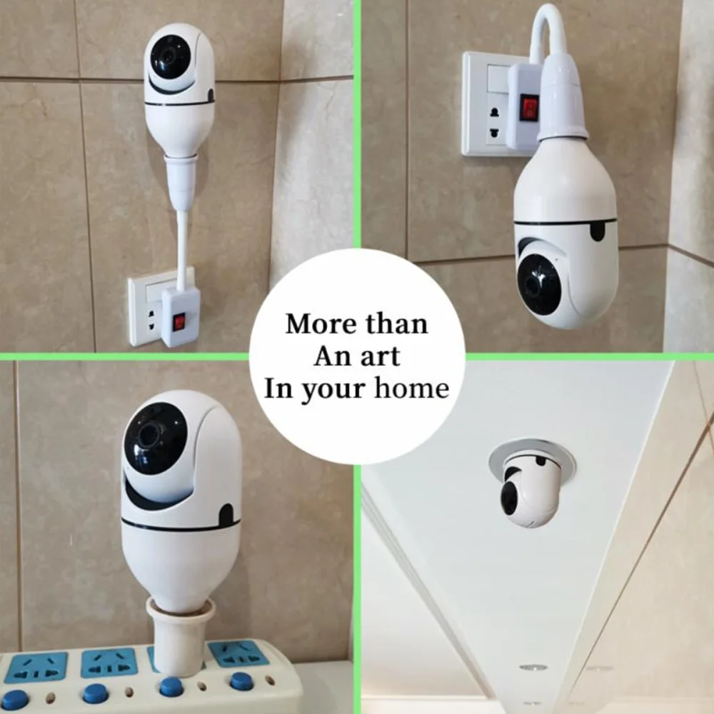 Loosafe 17SEE APP 2MP Surveillance Security Cameras 360 Degree Panoramic CCTV Wireless Camera Auto Tracking Bulb PTZ Camera