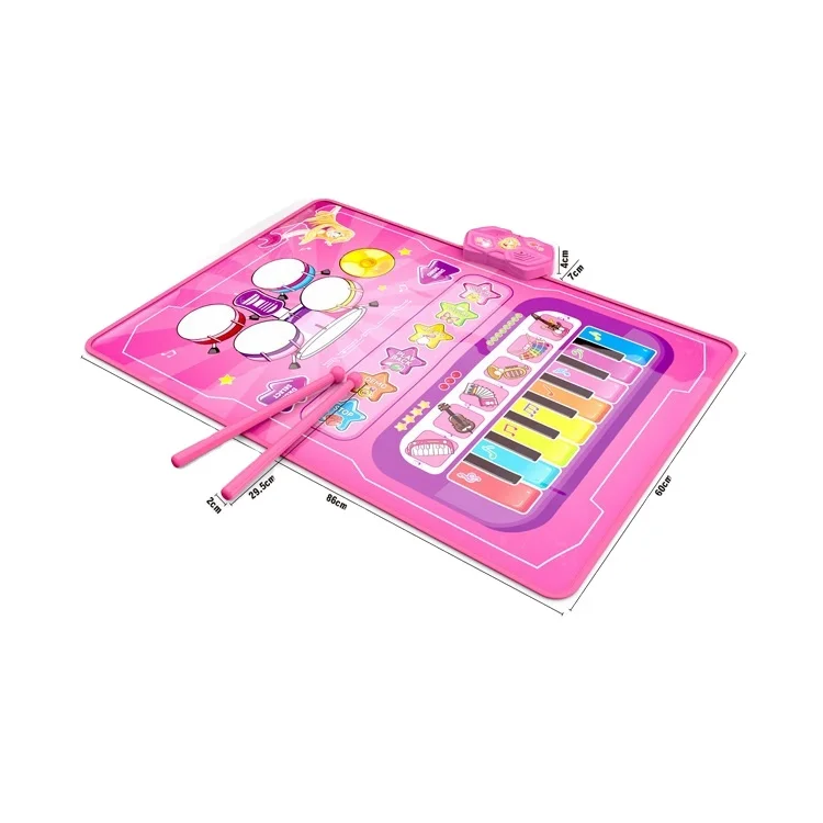 2 in 1 Music mat gifts for kids educational music dance mat toys piano keyboard mat