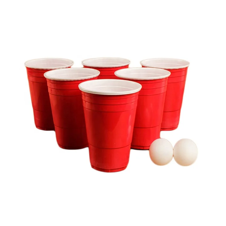 Интересная игра Меса-де-Beer Pong многоразовые Beer Pong чашки 16oz 18oz комплект логотипа по требованию заказчика beerpong шарики