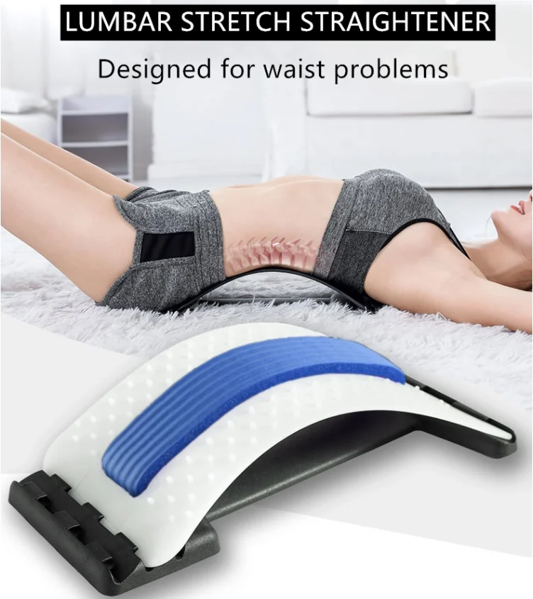 Back Stretcher Orthopedic Back Lumbar Support Stretch Acupuncture Magnetic Therapy Massager Lower Back Cracker