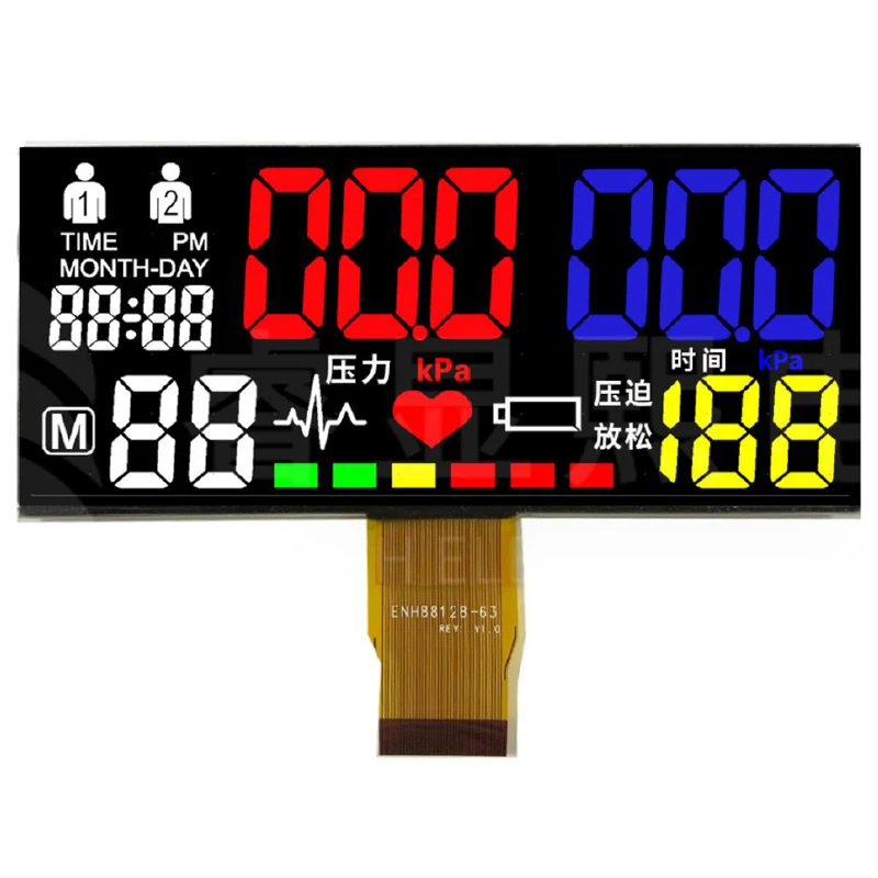 Segments VA White Backlight spi lcd digital signage stretched bar HT1621 Driver control TN HTN STN FSTN lcd display module