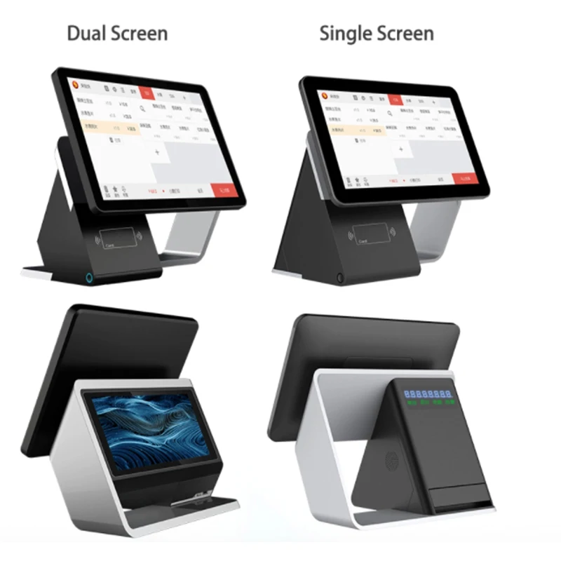 Manufactory direct order and pay machine pos systems with printer point of sale double screen pc snow cash register
