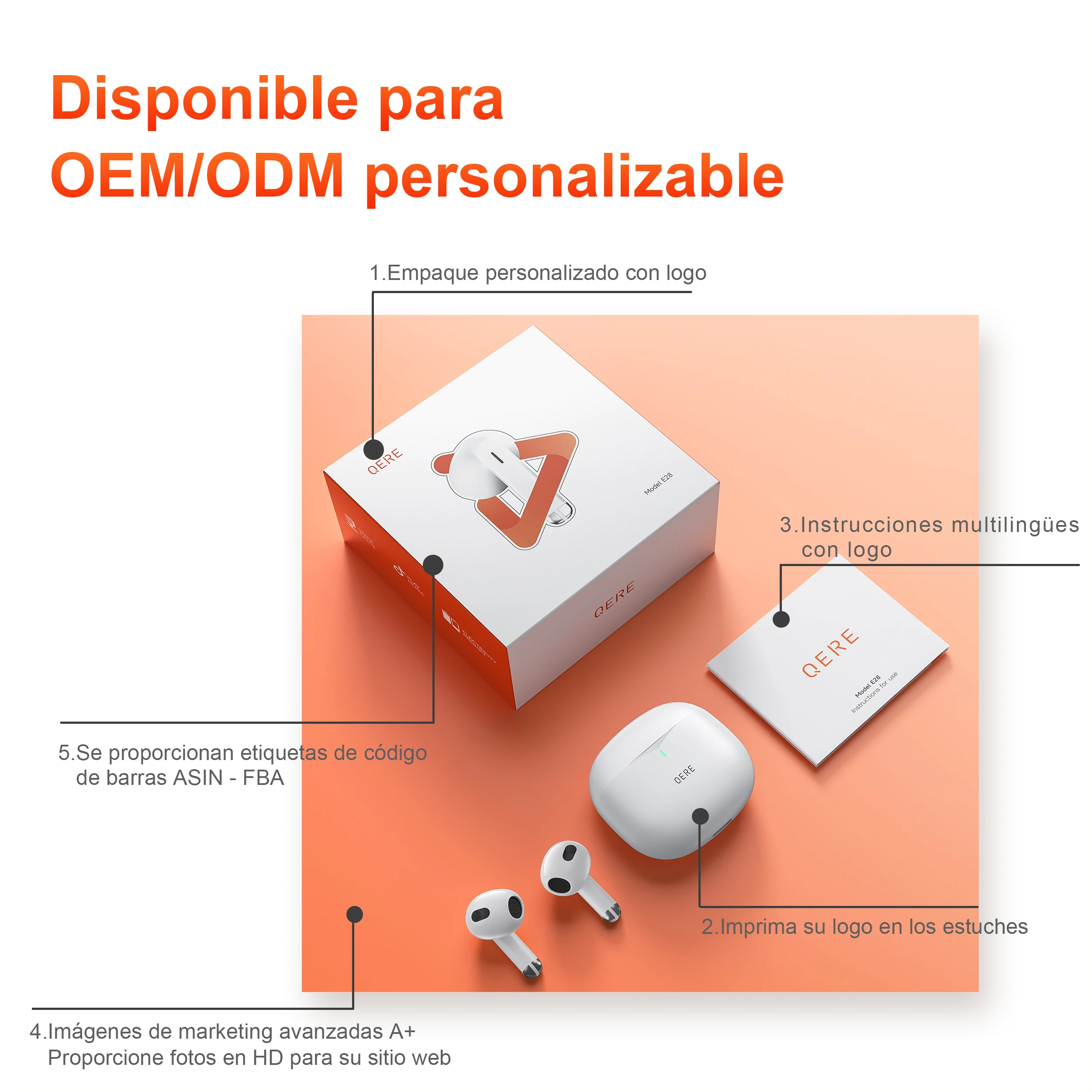 Envio desde Espana auriculares inalambricos earplugs earbud & in-ear head phones bluetooth wireless earphones audifonos