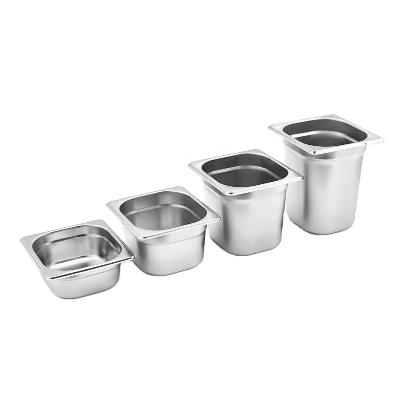 ZHONGTE Durable Restaurant Equipment Stainless Steel Ice Cream Container Buffet Gastronorm GN Food Pan