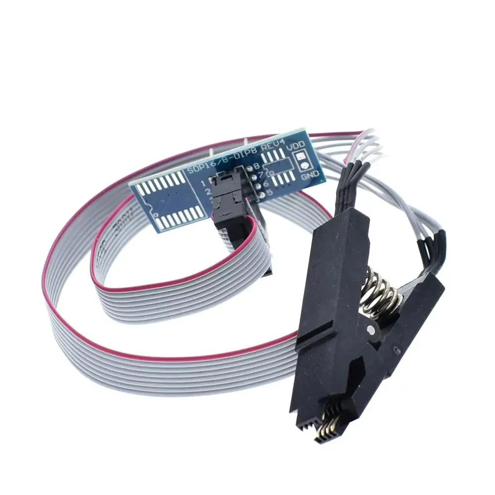 New  SOIC8 SOP8 Flash Chip IC Test Clips Socket Adpter BIOS/24/25/93 Programmer for 