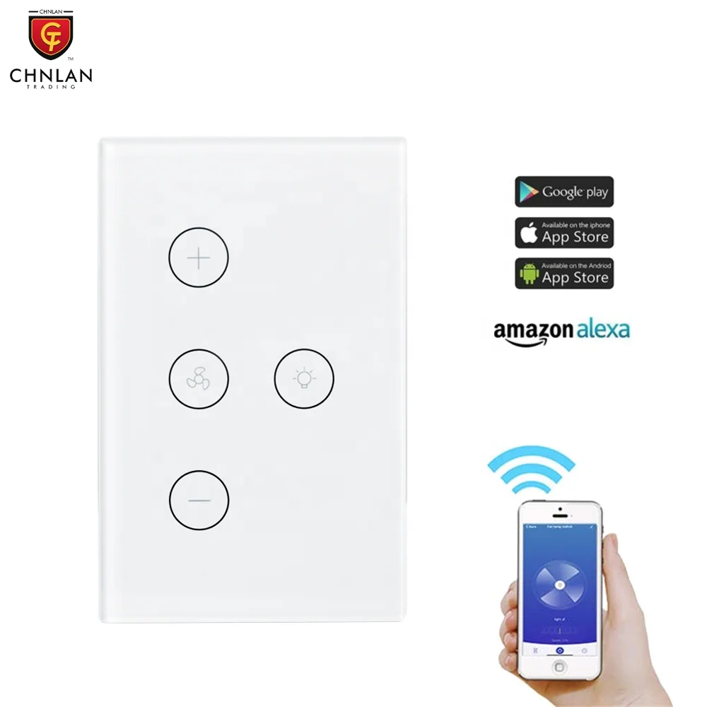 TUYA Smart Life App Remote Control  Smart WiFi Ceiling Fan Light Switch compatible with Alexa