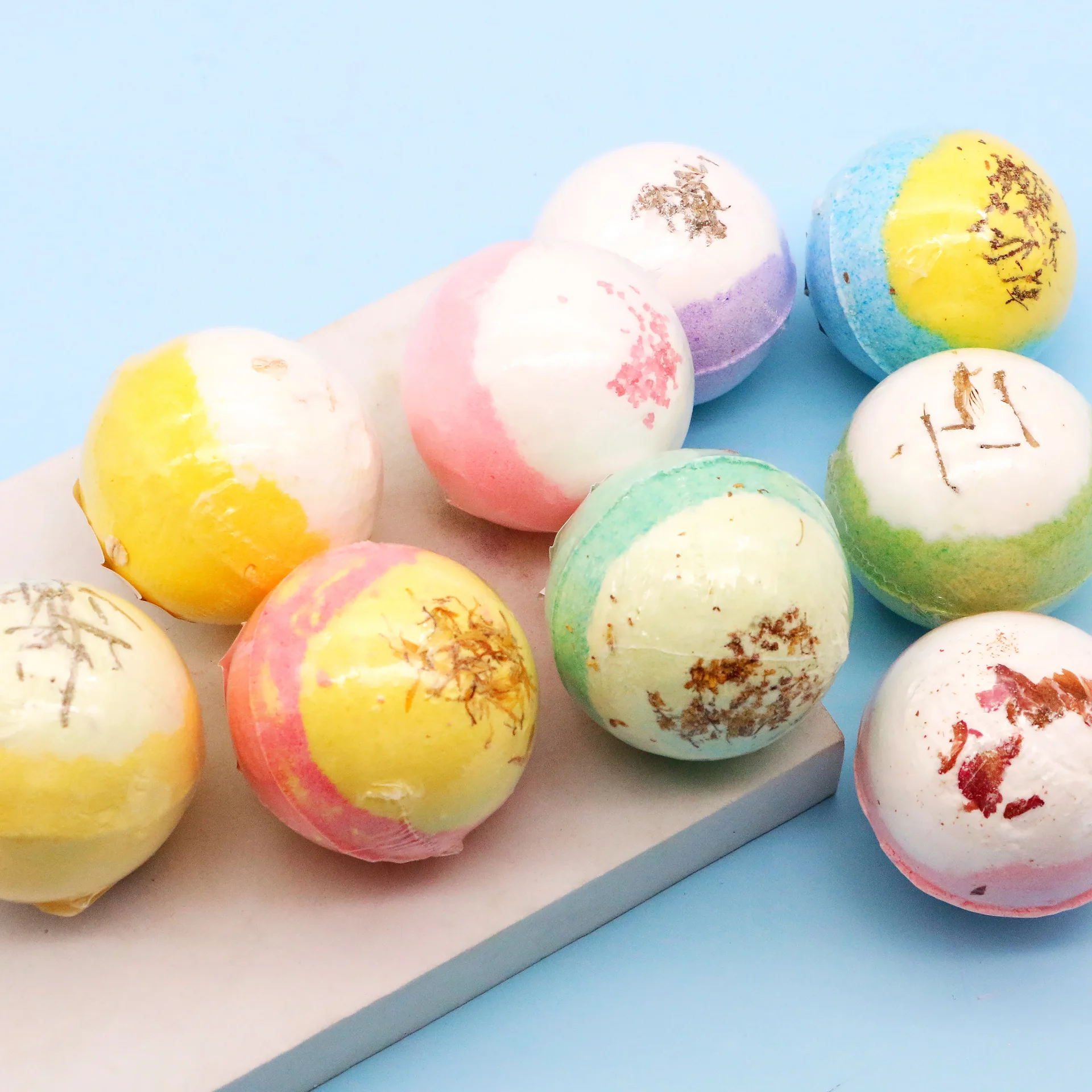 Bath Bombsc Dried Flower Set Bubble Ball Body Scrub for Bath Long Lasting Fragrance Hydrate Skin Spa Salts for Body