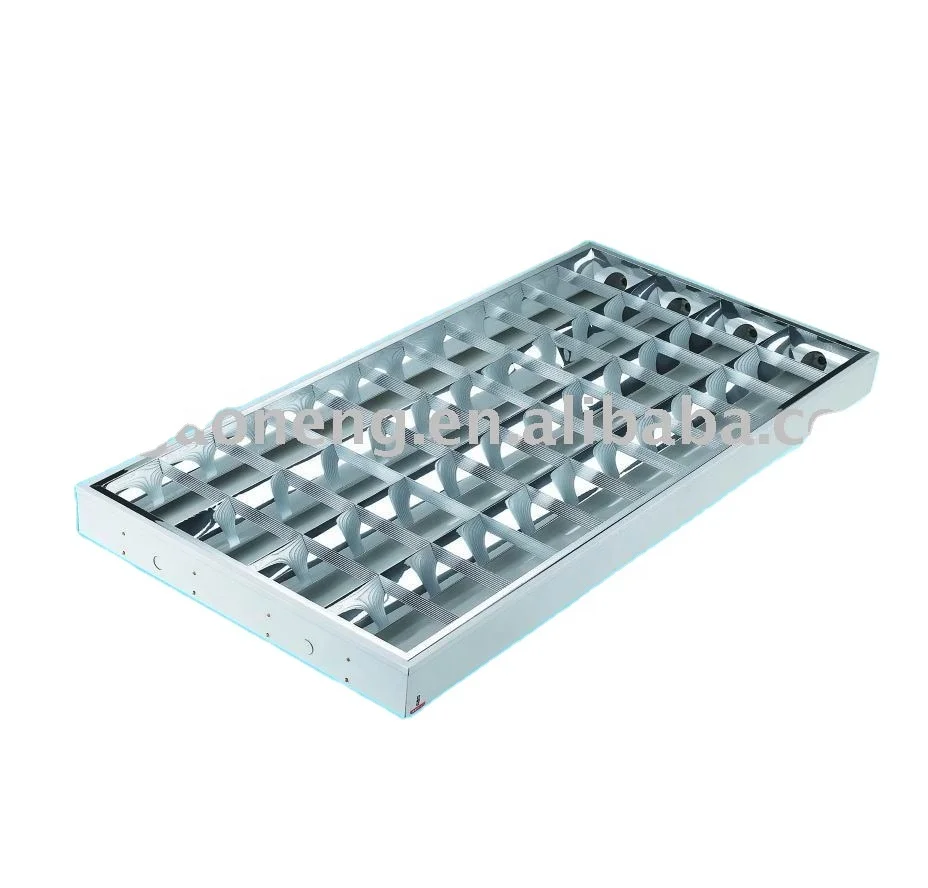 Low price 2 years warranty stainless matel base adjustable ceiling surface mounting fixture fluorescent louver led grille light