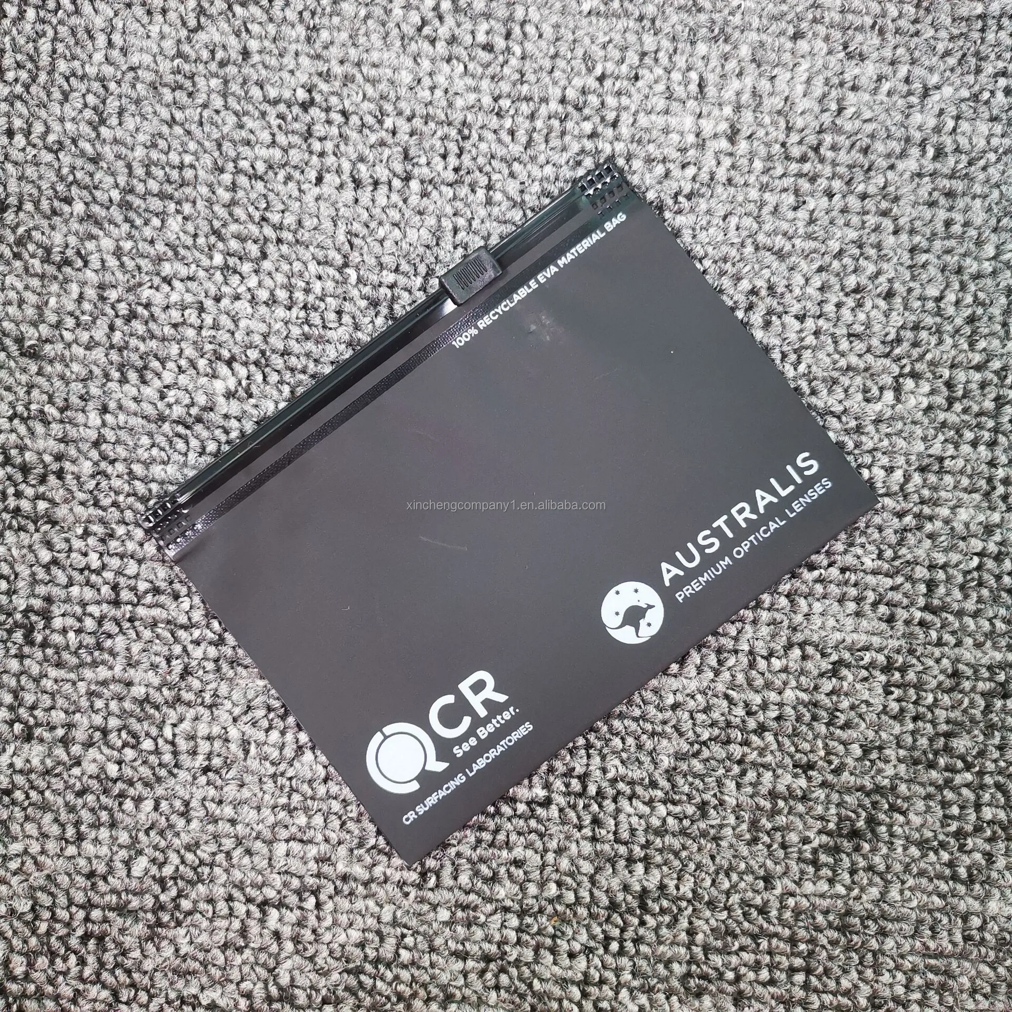 Custom frosted matte black clothing zippered bag transparent plastic pvc clothes bag with zipper