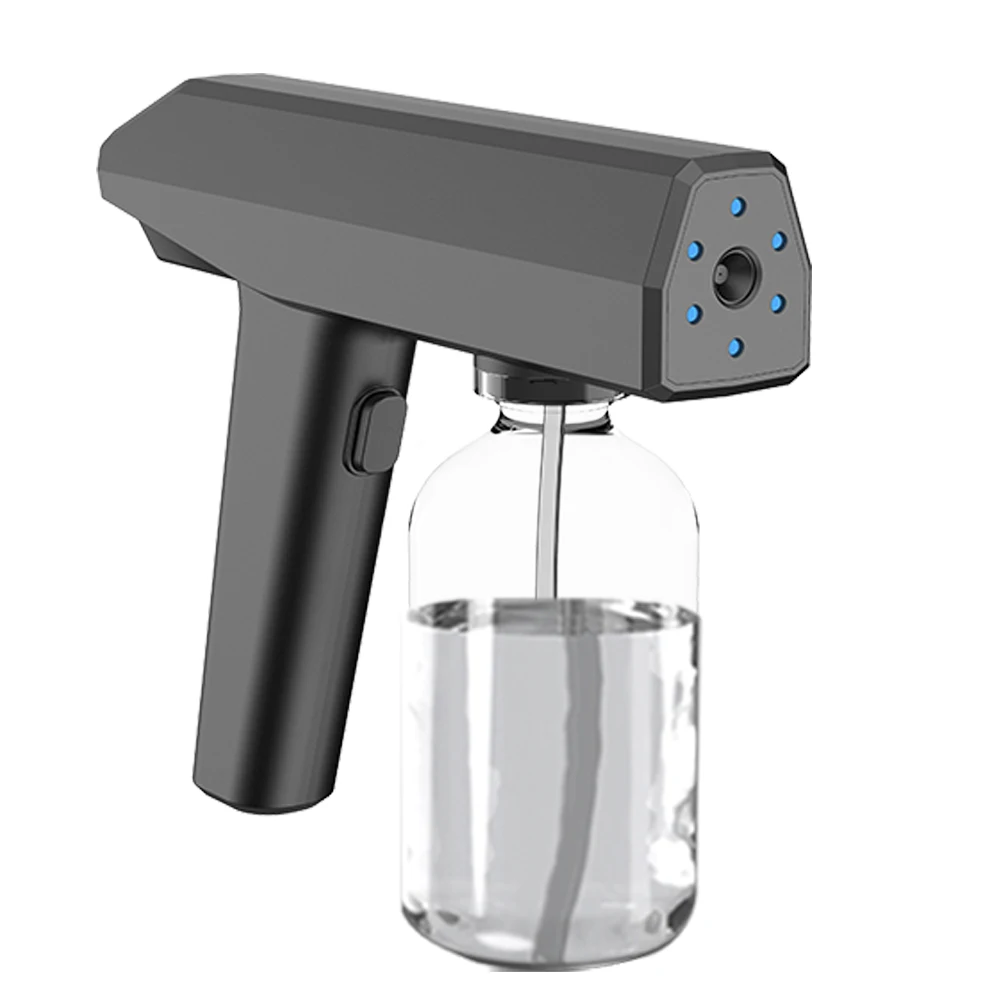 Portable Cordless Nano Mist Sprayer Gun Electric Atomizer Spray Machine Blue Ray Disinfecting Wireless Nano Spray Gun