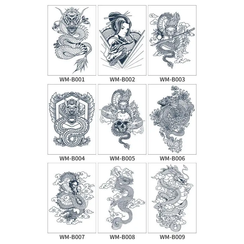 Wholesale Custom Long Lasting 2 Weeks Blue Semi Permanent Tattoo Designs For Men Herbal Juice Tattoo