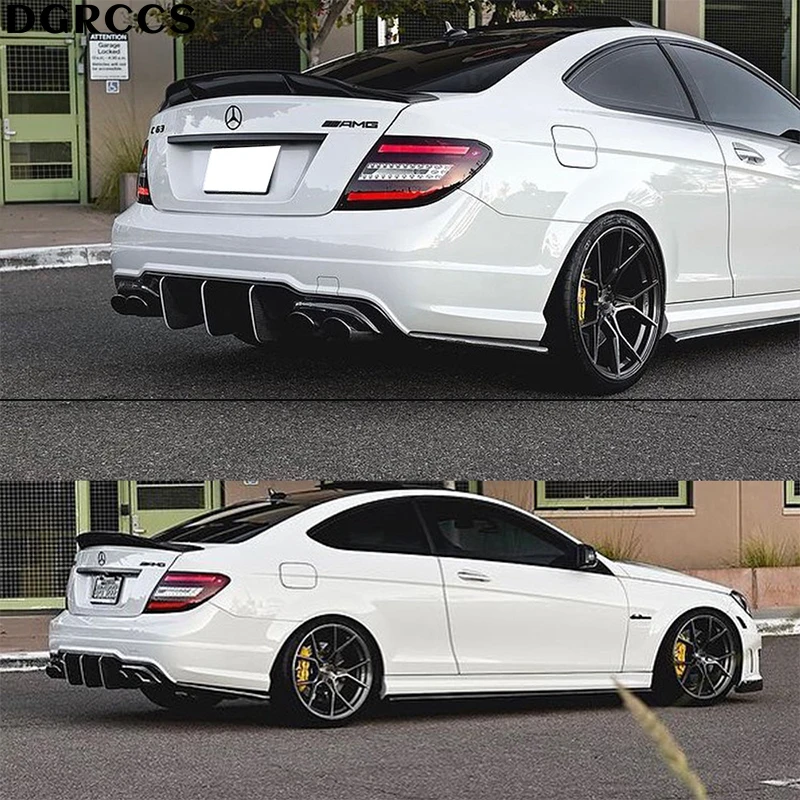 Для Mercedes-Benz C-Class W204 C204 2-дверное купе R Style карбоновое заднее спойлер для багажника 2012-2015 волокно