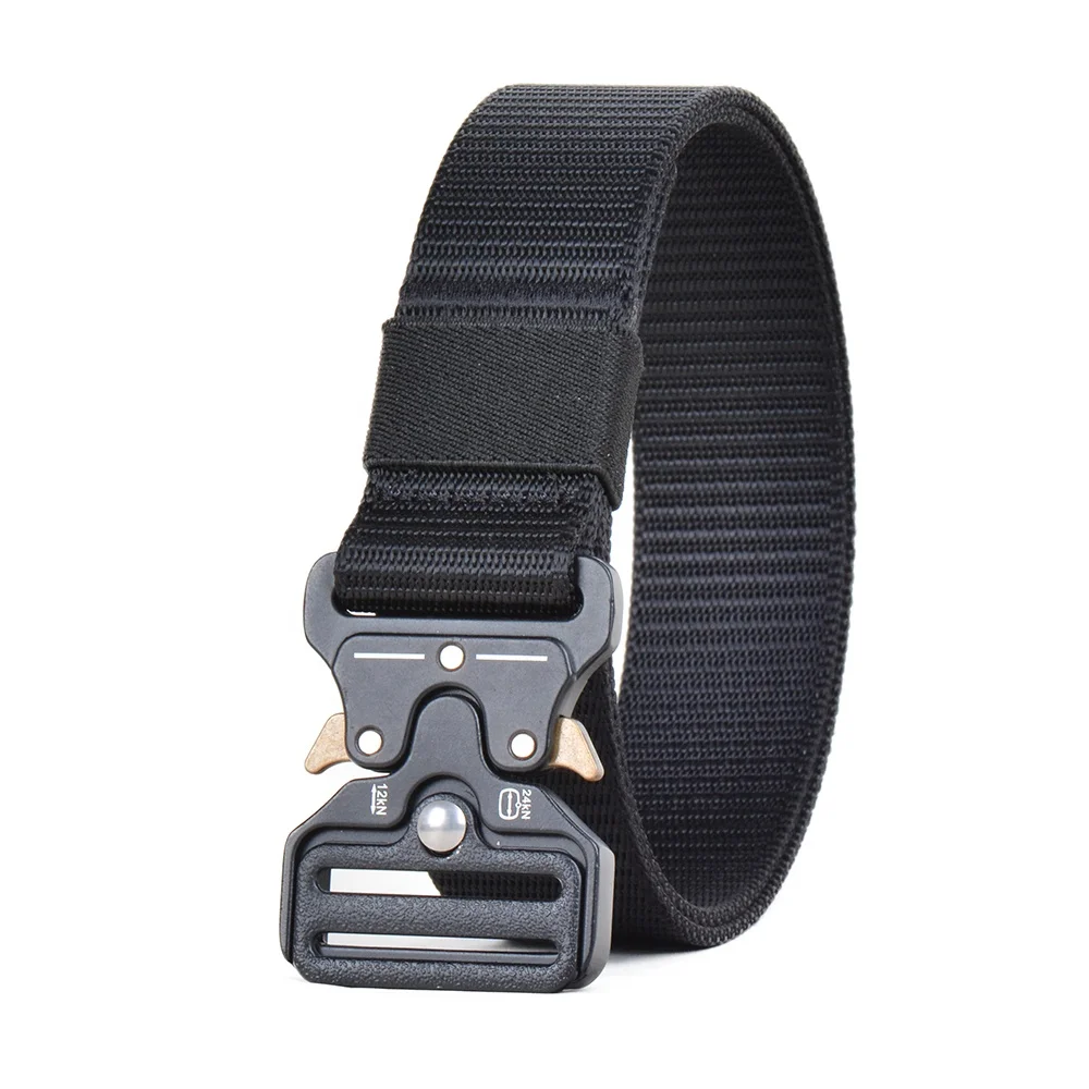Custom Logo Outdoor Camping Army Cheap Price High Quality Nylon Webbing Canvas Military Tactical Belt With Quick Release Buckle