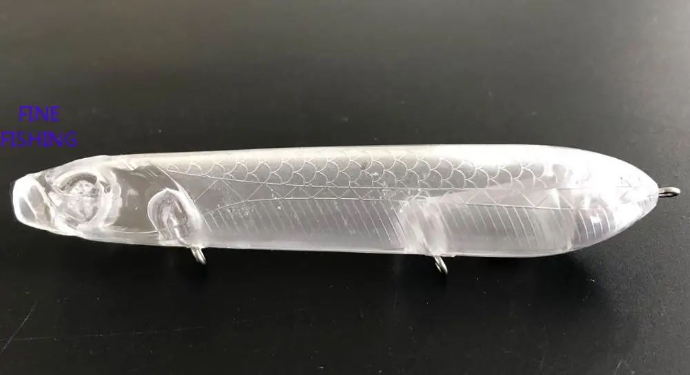 Best Selling Unpainted Fishing Lure Blank Crankbait 104mm 15.6g Lure Artificial Bait Pencil Lures Samples available Transparent