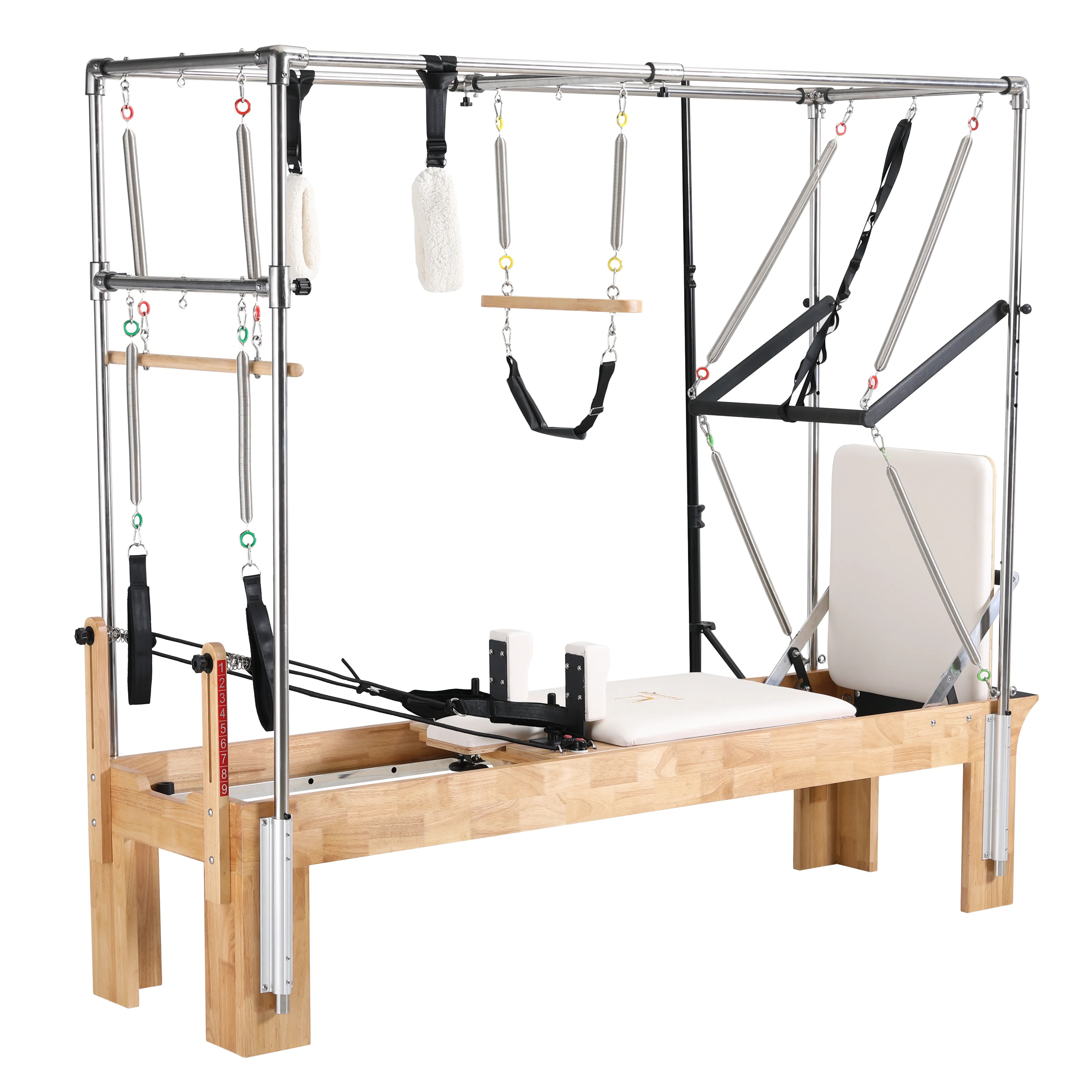 Home Fitness Machine Training Exercise Equipment Oak Frame Pilates Cadillac bed