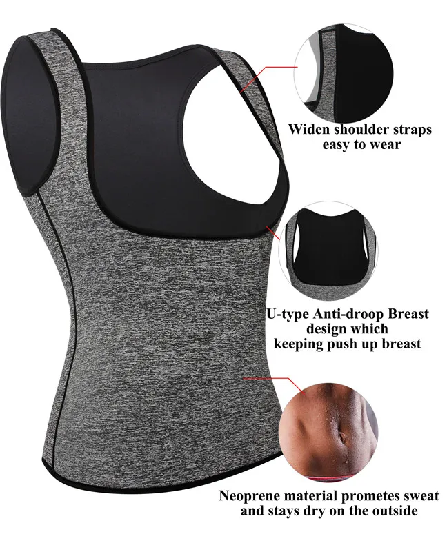 Sachimart Neoprene Women Body Shaper Waist Cincher Sweat Sauna Suit For Fat Burning Weight Loss