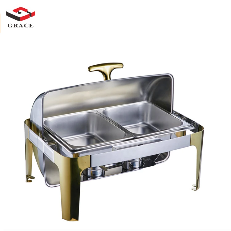 Professional Stainless Steel Hotel Chafing Dish Catering Material metal Buffet Set Equipment Food Warmers