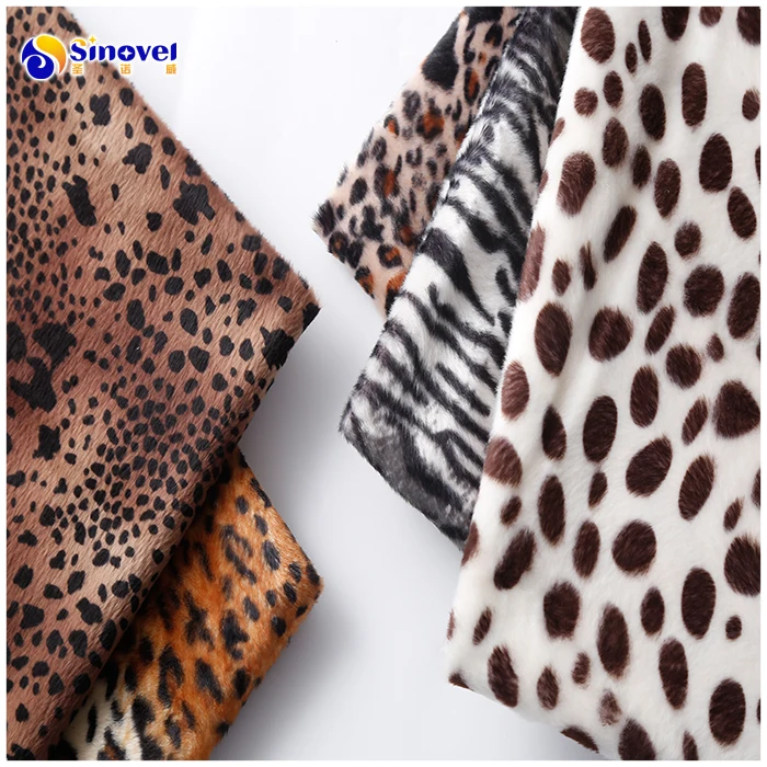 
Polyester knitted animal printed fleece fabric vlour printed velvet print fabric 
