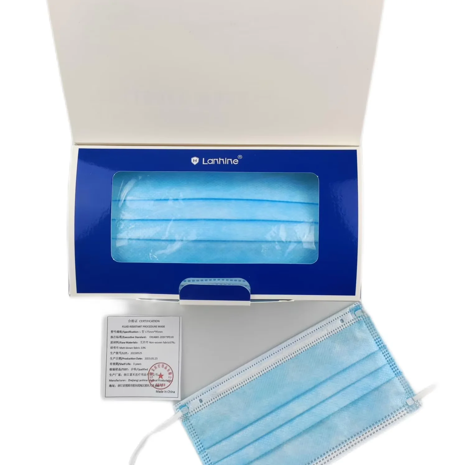 Hospital Antibacterial White And Blue Packaging Can Be Customized For Medical Maskss