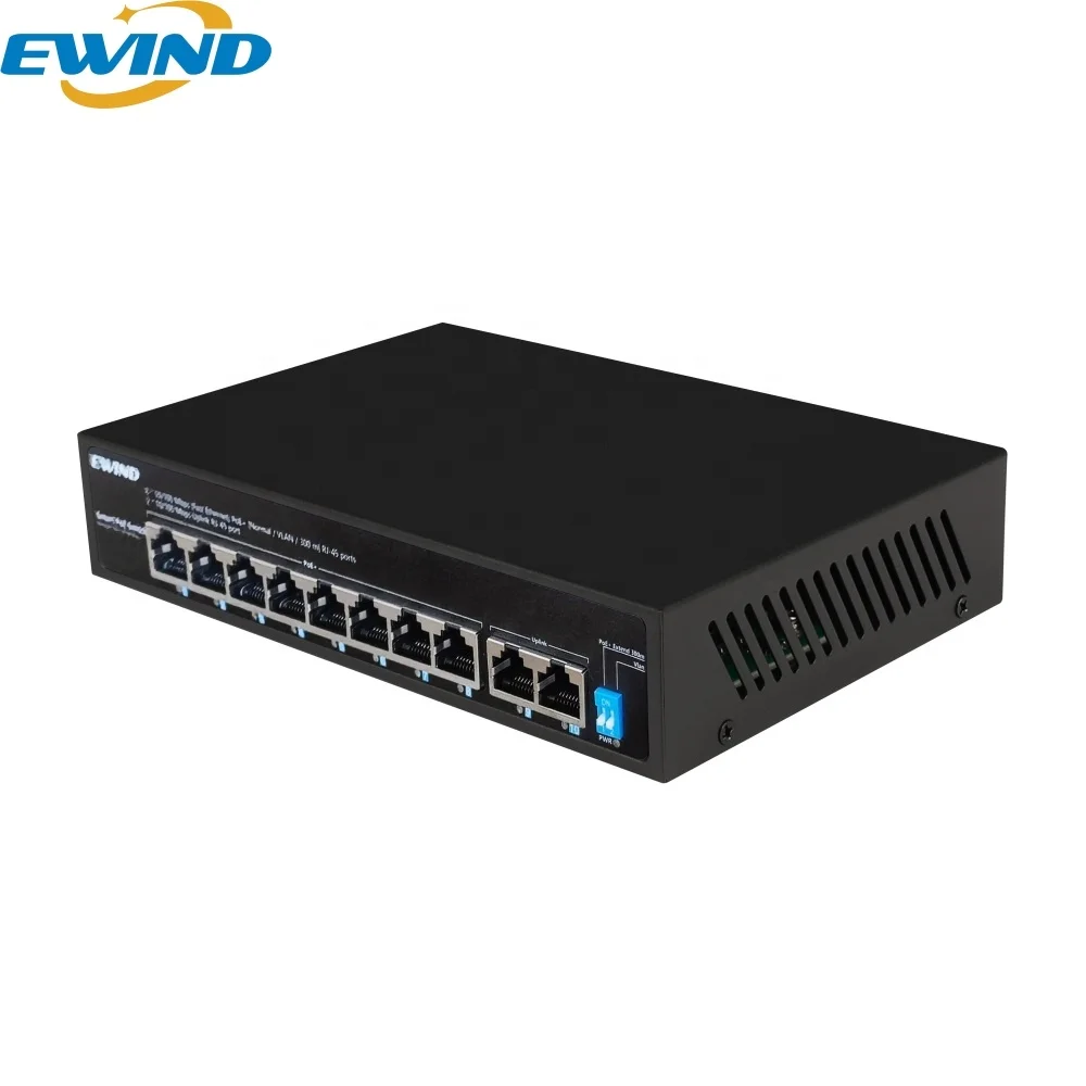 Factory OEM/ODM POE Switch 10 Port 10/100M Ethernet Fiber Switch POE