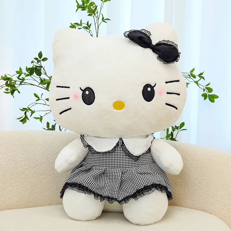 Cute Kitty Cat Plush Doll Dark KT Plush Toy Katie Cloth Doll Scissor Machine Gift Doll