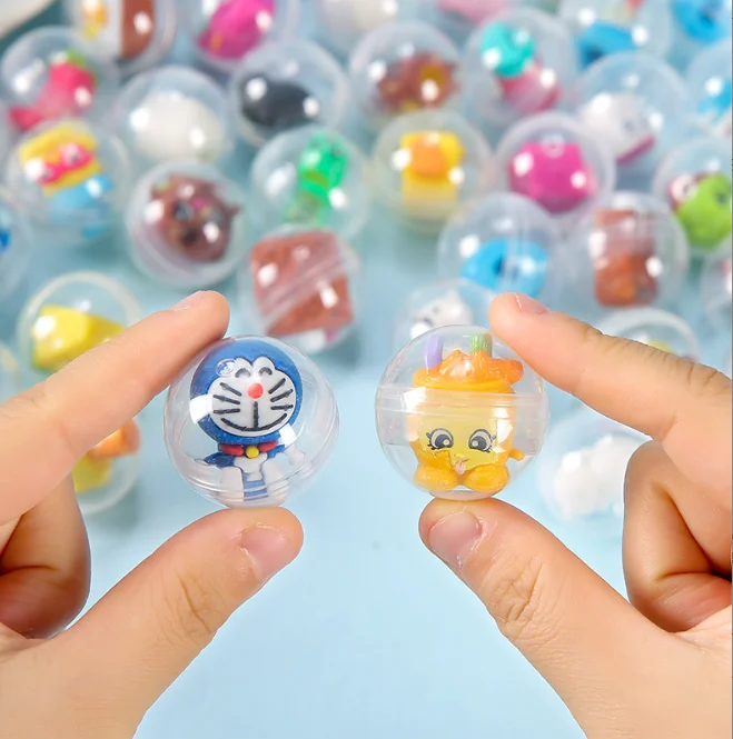 28 mm Fully Transparent Mini Vending Machine Capsule Toys for Gashapon Vending Machine with Kawaii Cute Toys