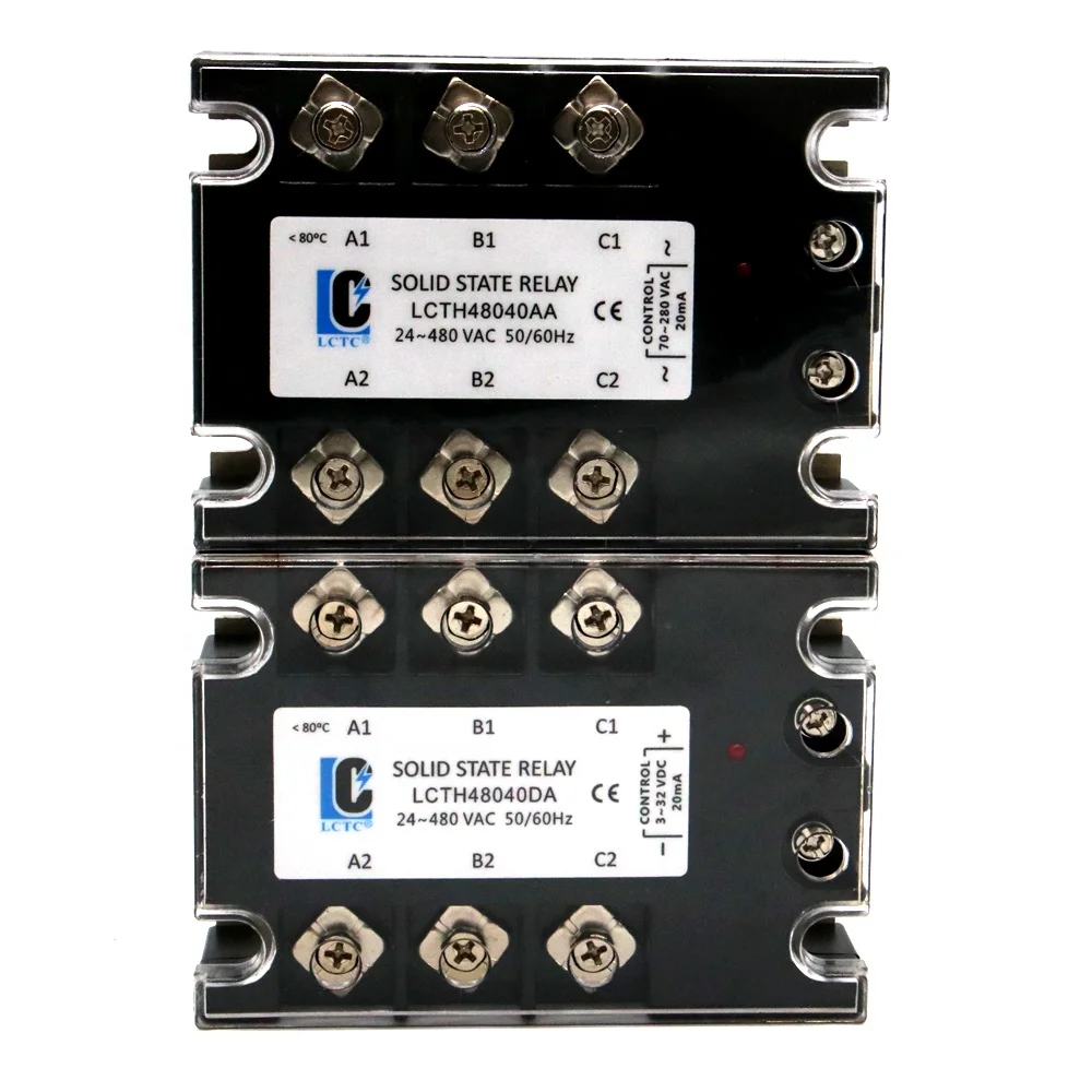 3-32VDC to 24-280VAC DC Control AC SSR 10A трехфазное твердотельное реле универсальное