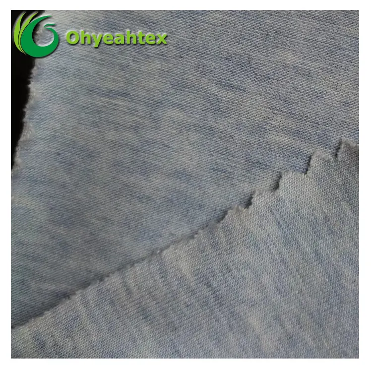Красивая Blue170gsm 100% хлопковая трикотажная одномерная ткань для одежды