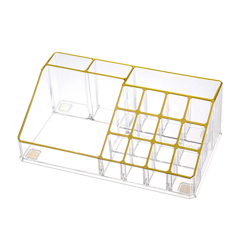 Clear Acrylic Cosmetic Pencil Pen Holder Makeup Brush Holder, Desk brush storage tray