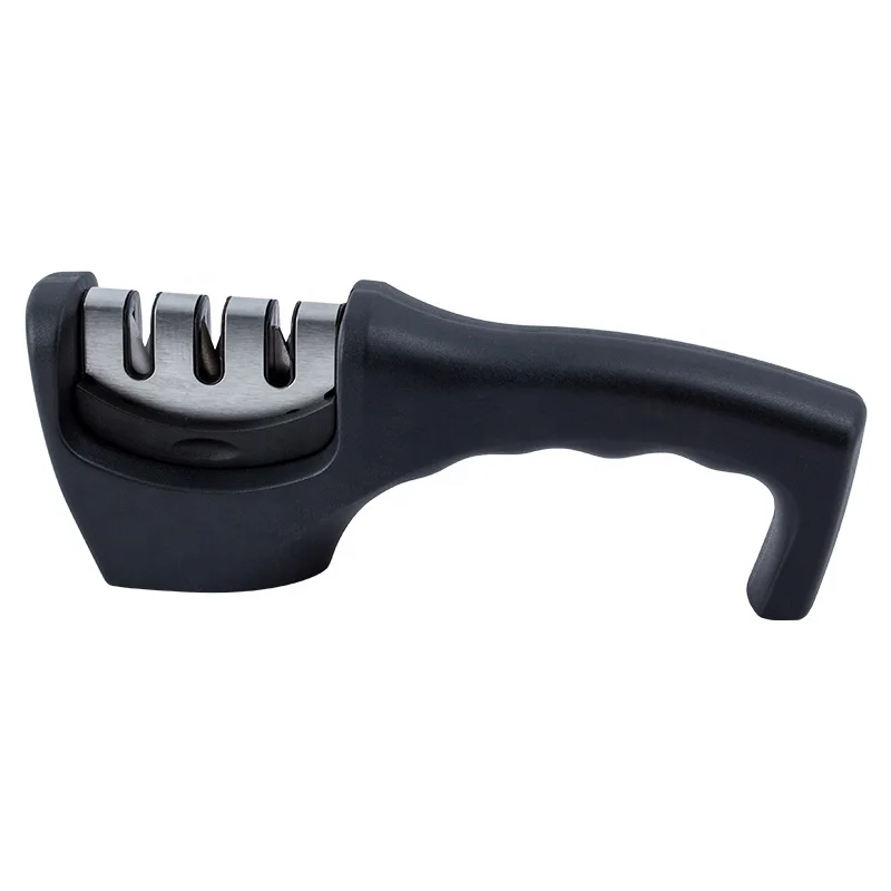 Professional Knife Sharpening Tool Diamond 3-Stage Manual Knife Sharpener Knife with Non-Slip Base